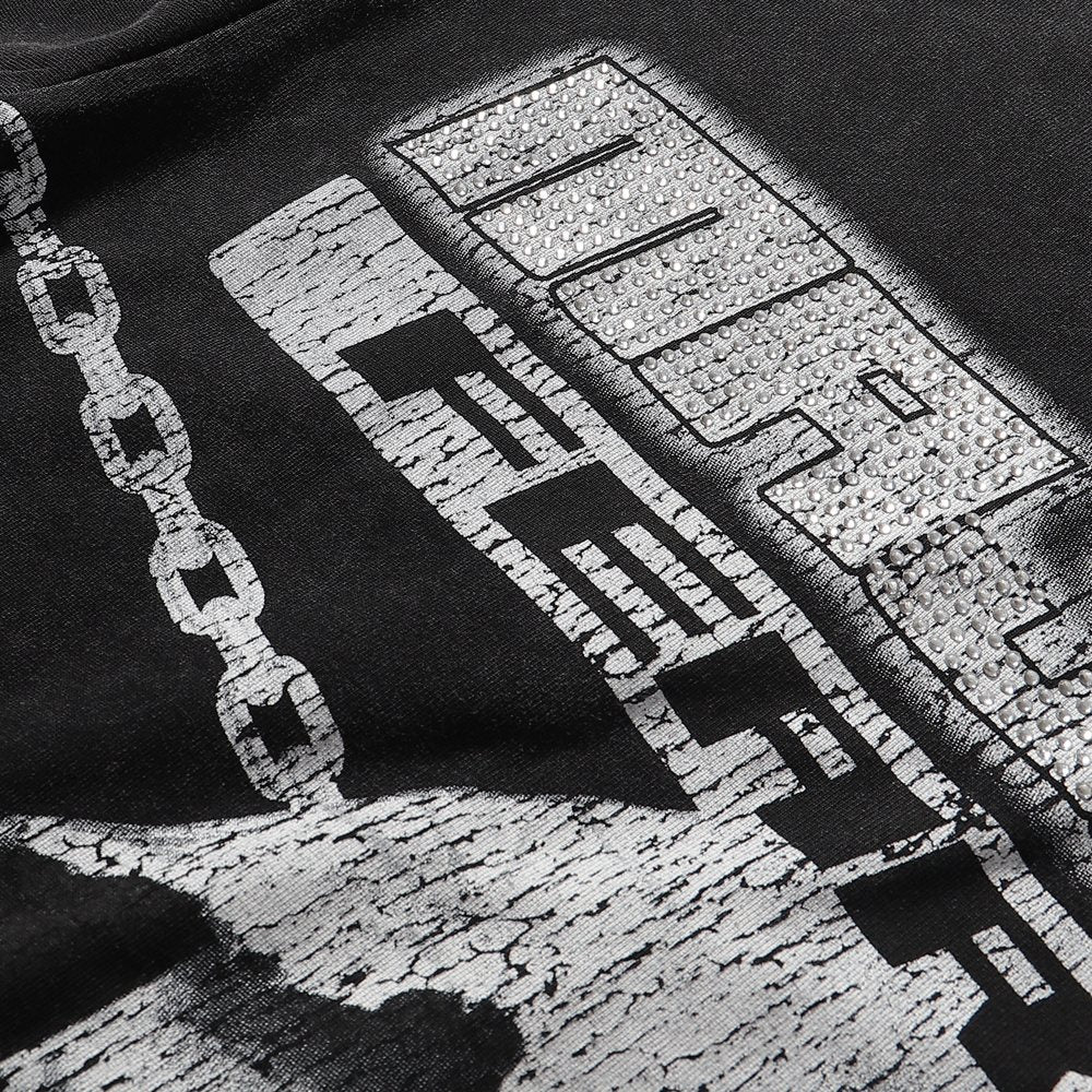 MAJESTIK Death Chain Skull Graphic T-Shirt ¡ª detail